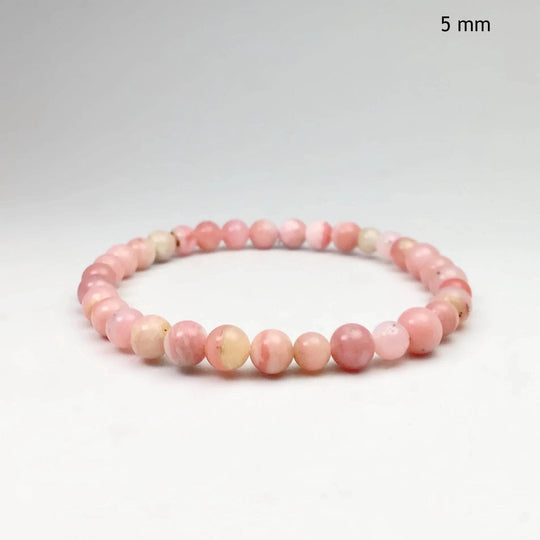 Pink Peruvian Opal Beaded Bracelet-Rocks and Gems Canada
