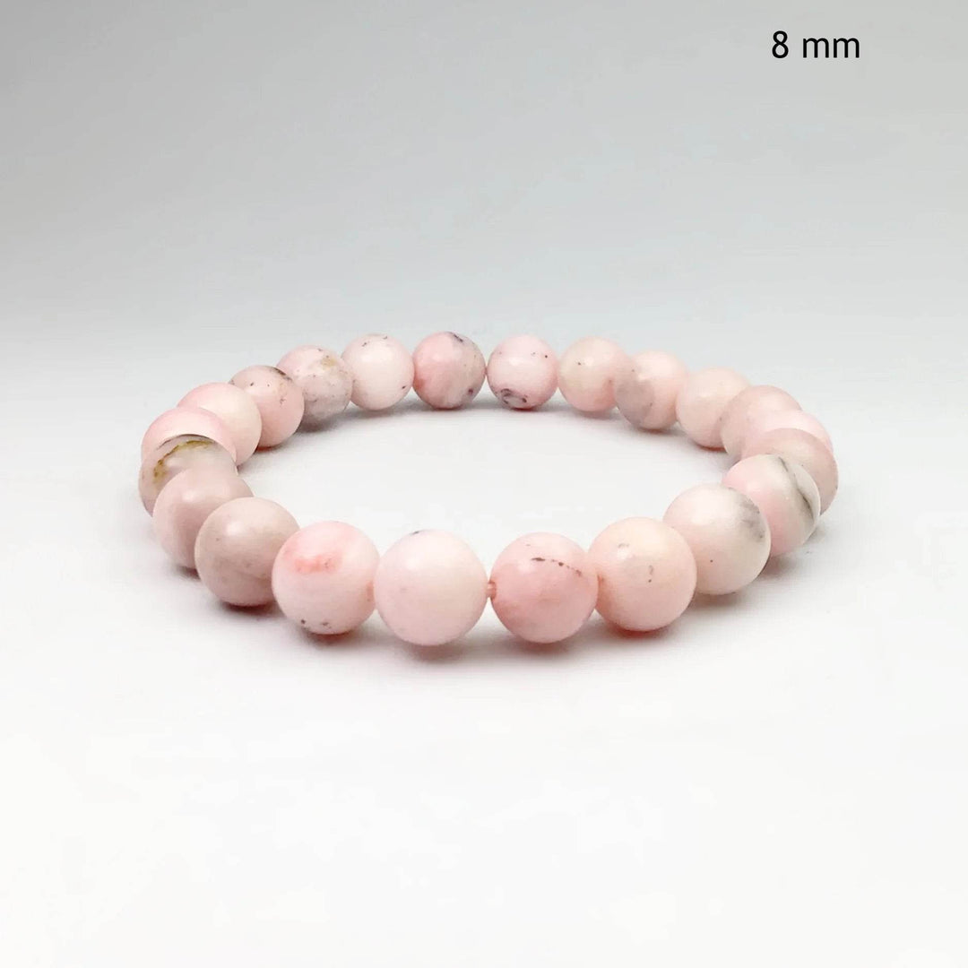 Pink Peruvian Opal Beaded Bracelet-Rocks and Gems Canada
