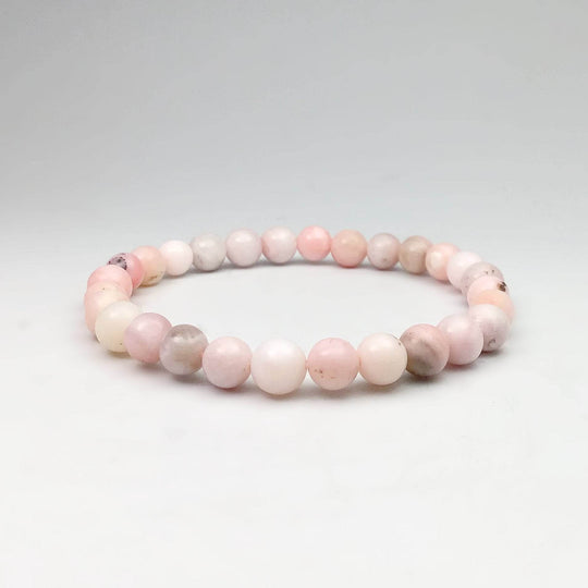 Pink Peruvian Opal Beaded Bracelet-Rocks and Gems Canada