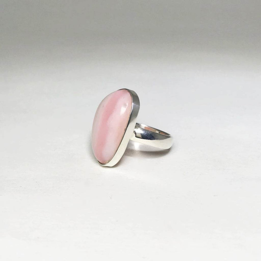 Pink Peruvian Opal Ring-Rocks and Gems Canada
