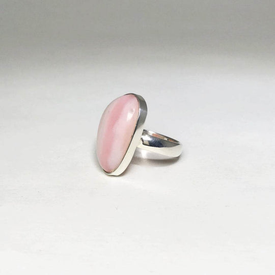Pink Peruvian Opal Ring-Rocks and Gems Canada