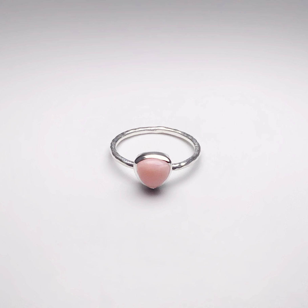 Pink Peruvian Opal Ring-Rocks and Gems Canada
