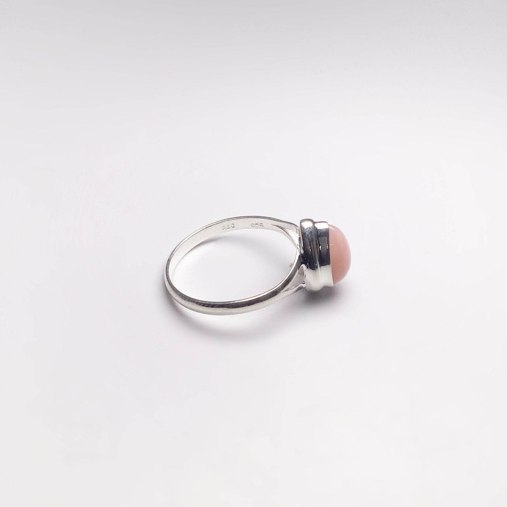 Pink Peruvian Opal Ring-Rocks and Gems Canada