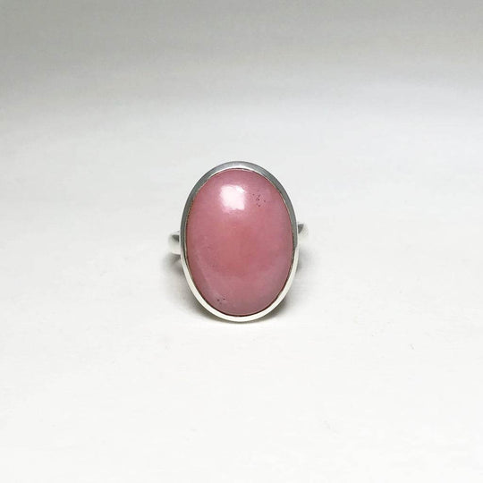 Pink Peruvian Opal Ring-Rocks and Gems Canada