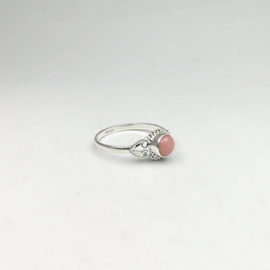 Pink Peruvian Opal Ring-Rocks and Gems Canada