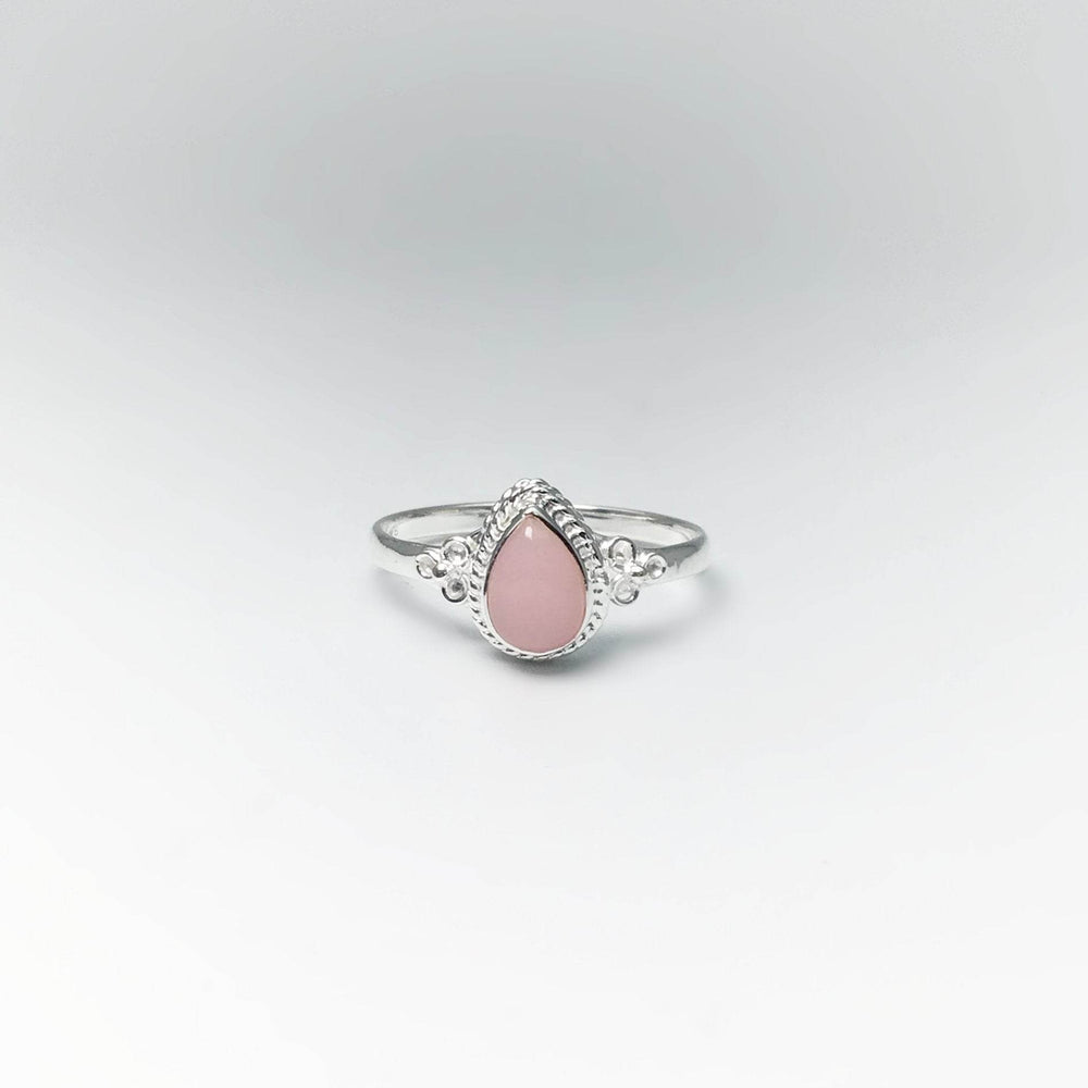 Pink Peruvian Opal Ring-Rocks and Gems Canada