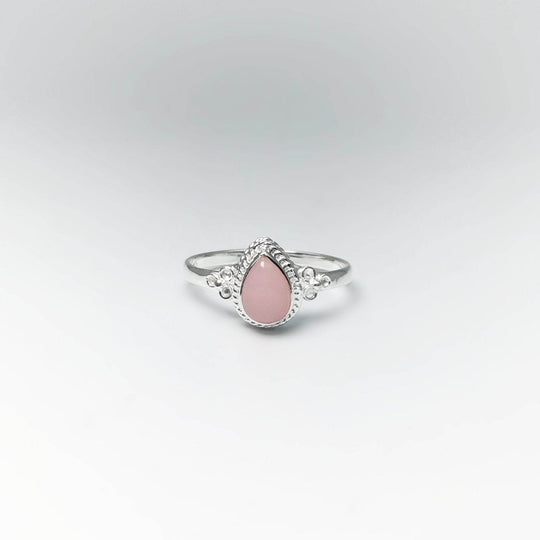 Pink Peruvian Opal Ring-Rocks and Gems Canada