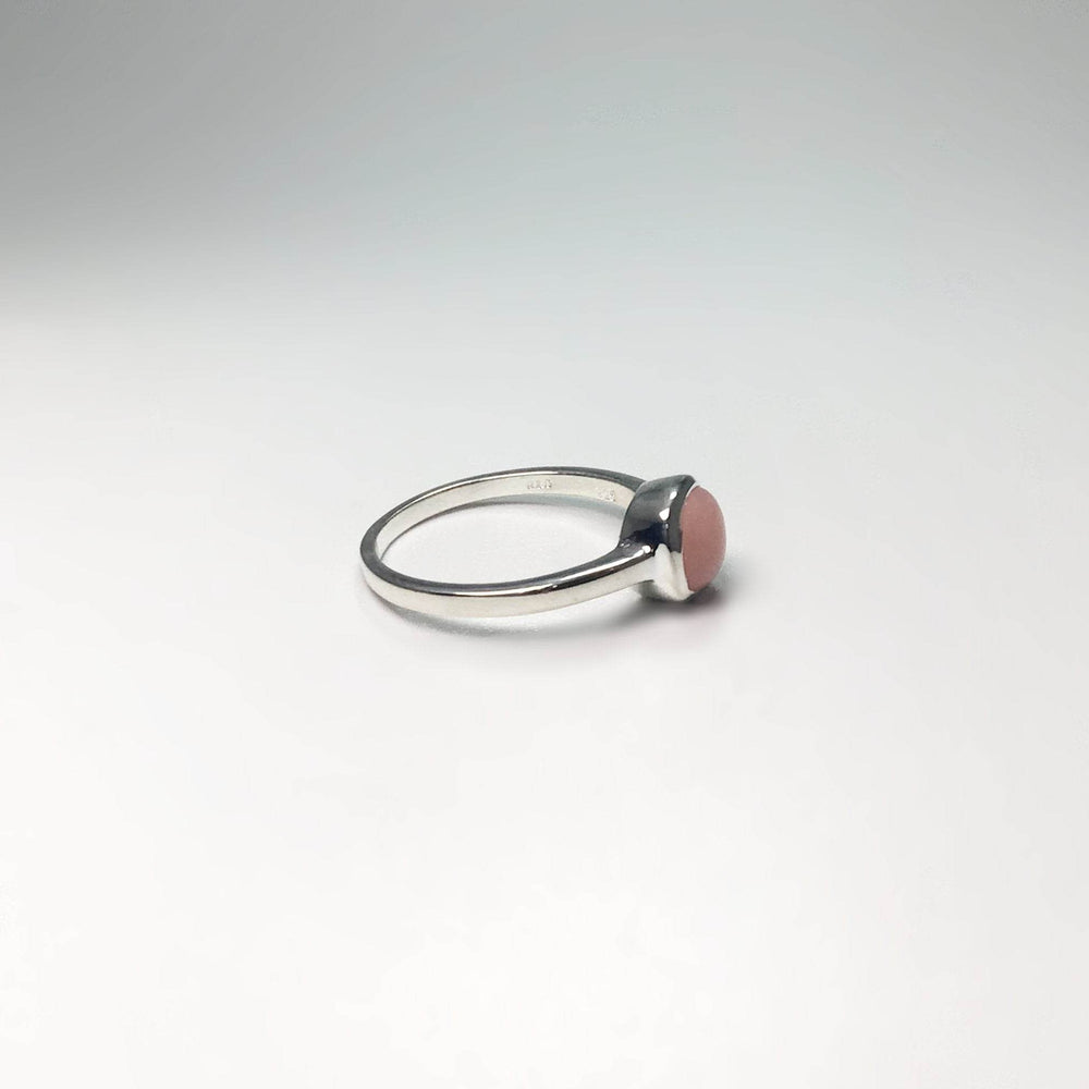 Pink Peruvian Opal Ring-Rocks and Gems Canada