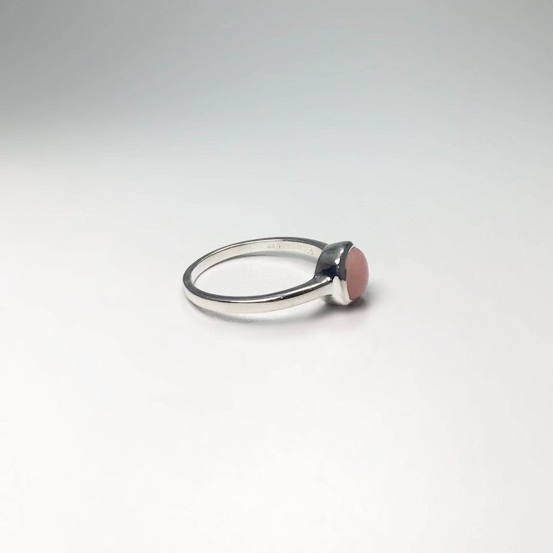 Pink Peruvian Opal Ring-Rocks and Gems Canada