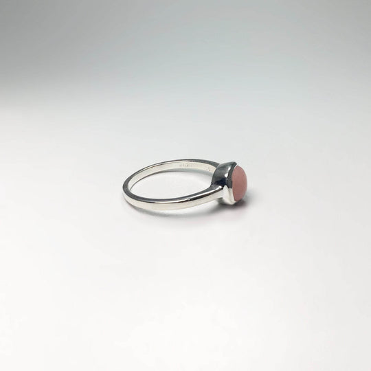 Pink Peruvian Opal Ring-Rocks and Gems Canada