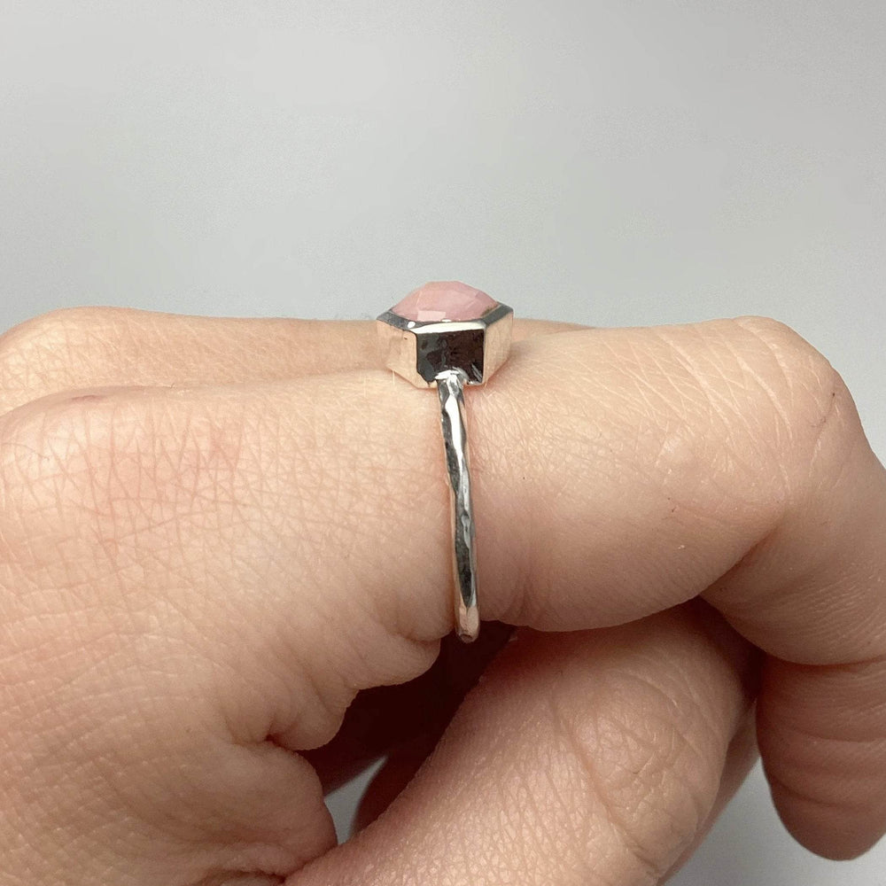 Pink Peruvian Opal Ring-Rocks and Gems Canada