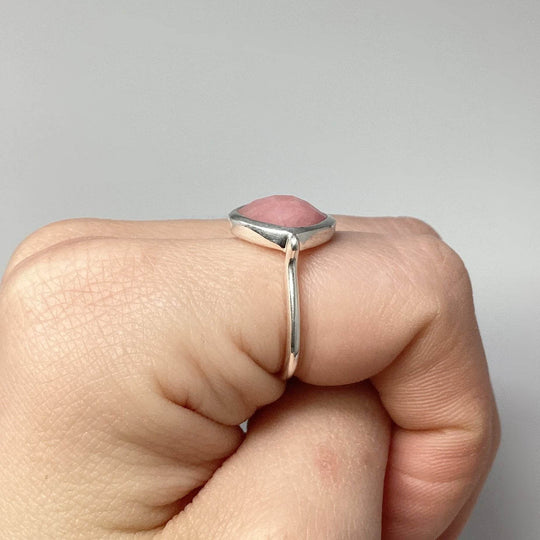 Pink Peruvian Opal Ring-Rocks and Gems Canada