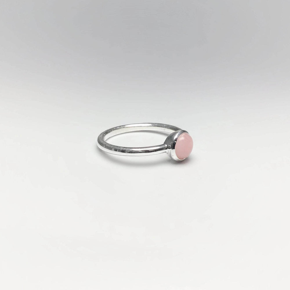 Pink Peruvian Opal Ring-Rocks and Gems Canada