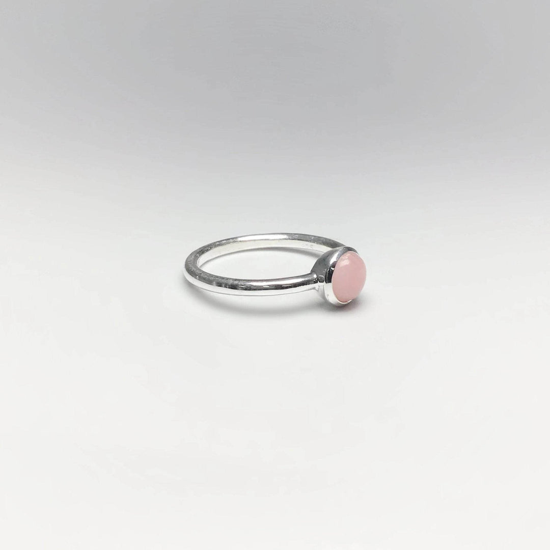 Pink Peruvian Opal Ring-Rocks and Gems Canada