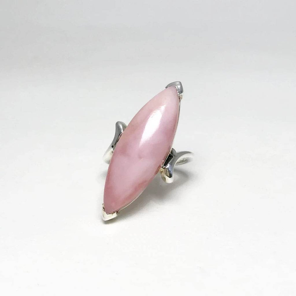 Pink Peruvian Opal Ring-Rocks and Gems Canada