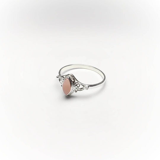 Pink Peruvian Opal Ring-Rocks and Gems Canada