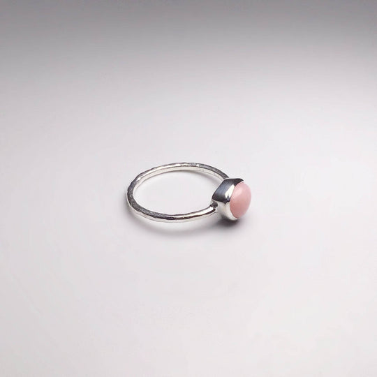 Pink Peruvian Opal Ring-Rocks and Gems Canada