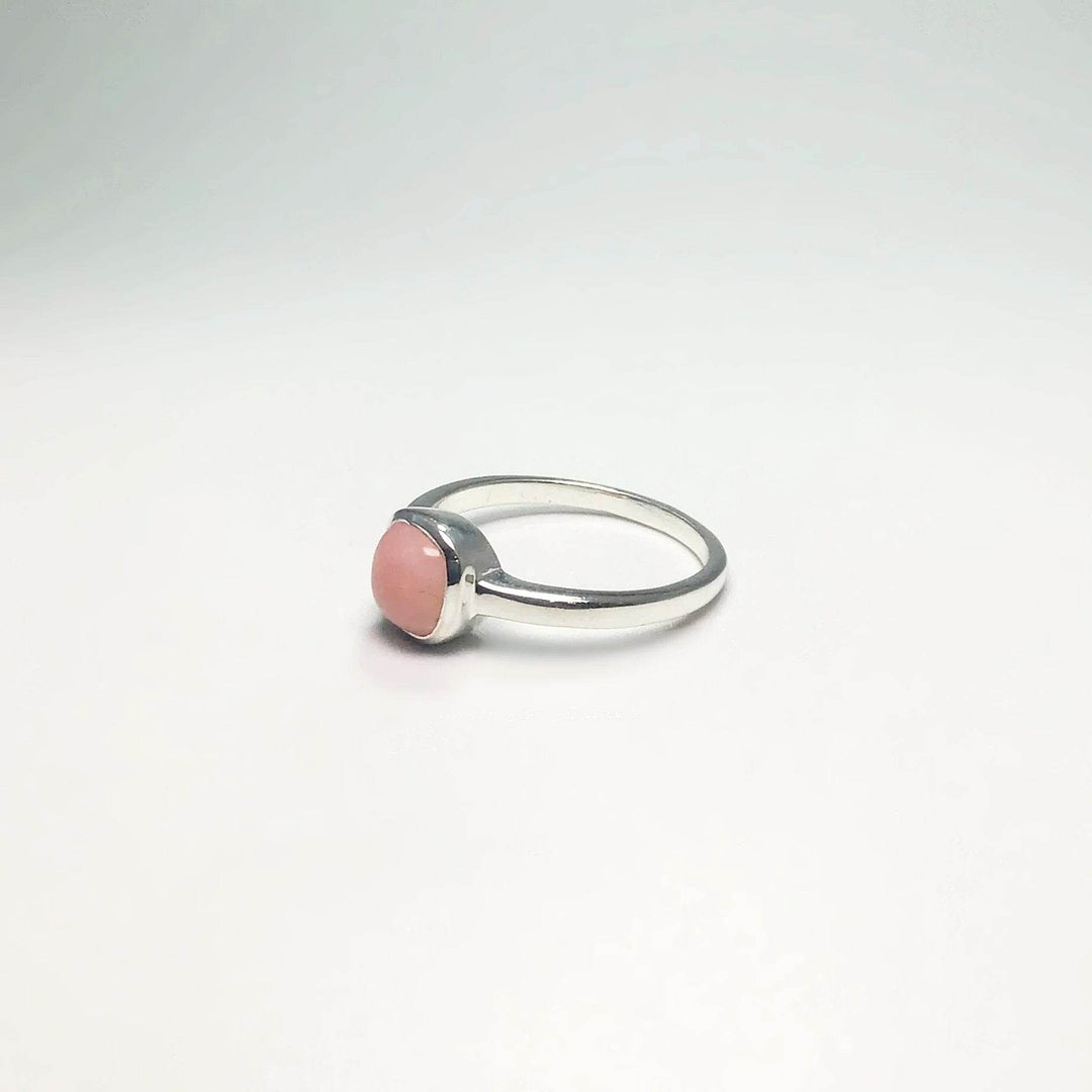 Pink Peruvian Opal Ring-Rocks and Gems Canada