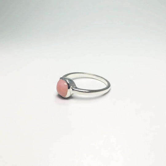Pink Peruvian Opal Ring-Rocks and Gems Canada