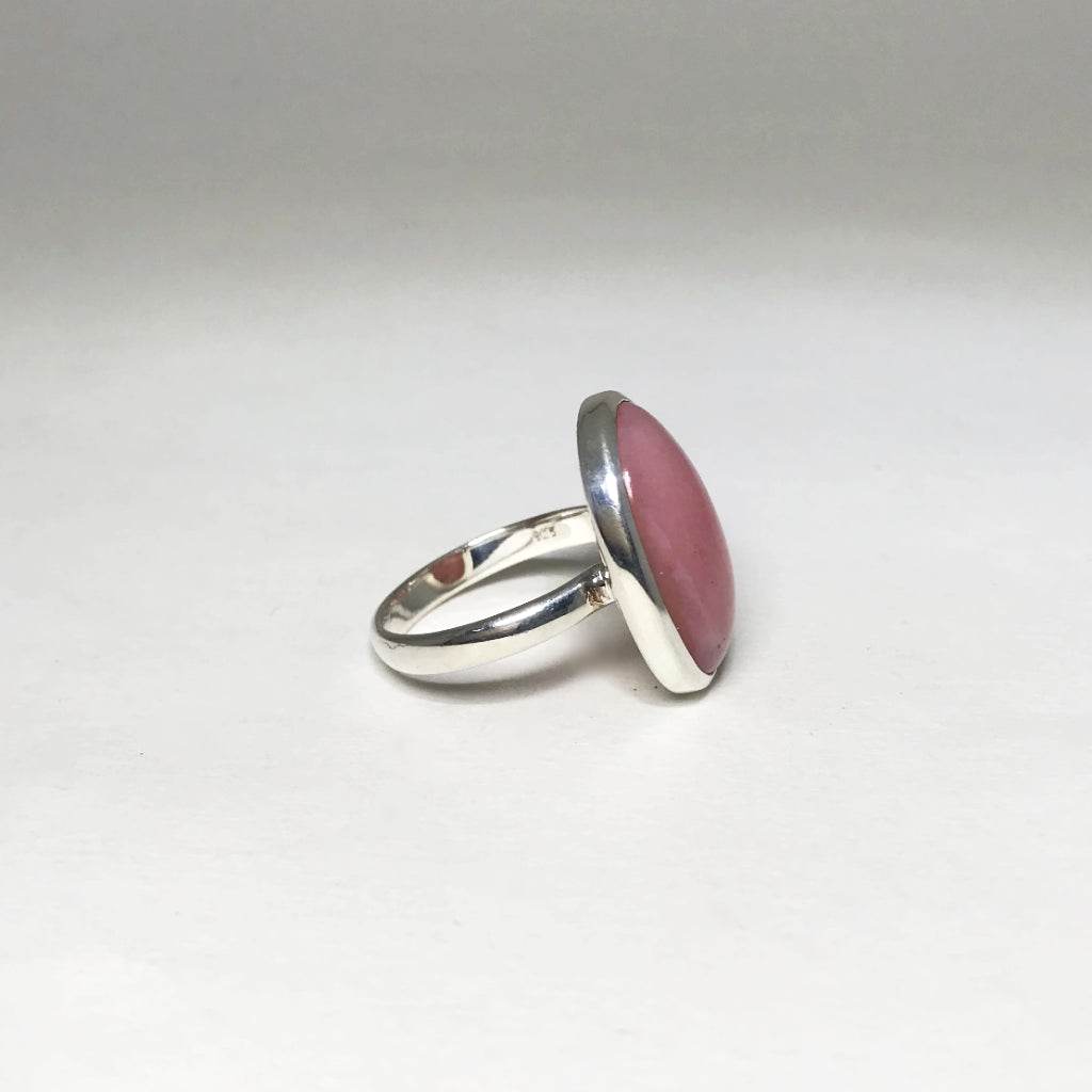 Pink Peruvian Opal Ring-Rocks and Gems Canada