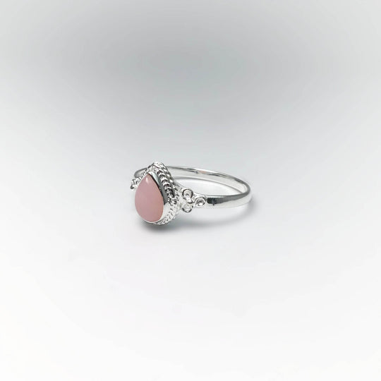 Pink Peruvian Opal Ring-Rocks and Gems Canada
