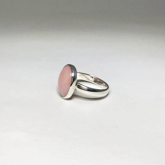 Pink Peruvian Opal Ring-Rocks and Gems Canada