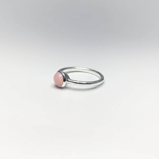 Pink Peruvian Opal Ring-Rocks and Gems Canada