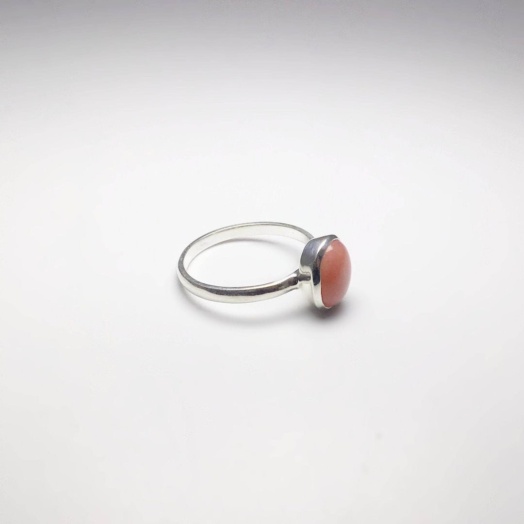 Pink Peruvian Opal Ring-Rocks and Gems Canada
