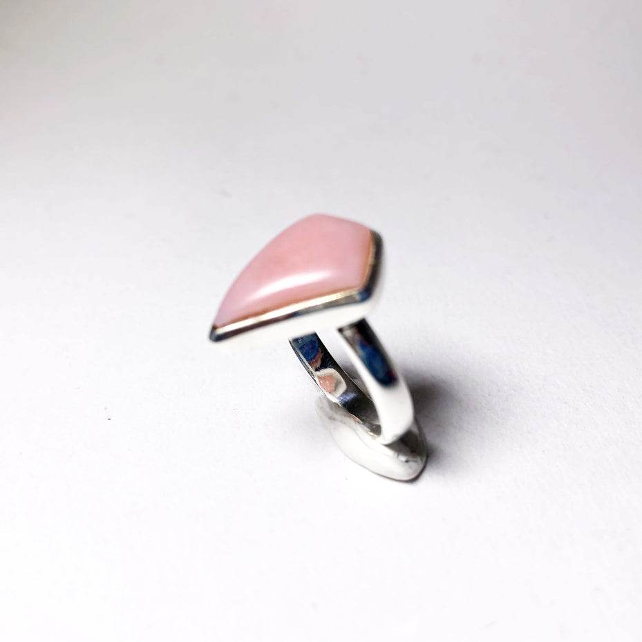 Pink Peruvian Opal Ring-Rocks and Gems Canada