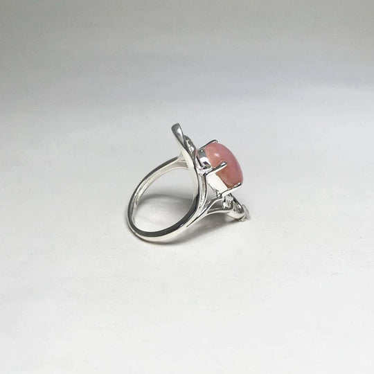 Pink Peruvian Opal Ring-Rocks and Gems Canada