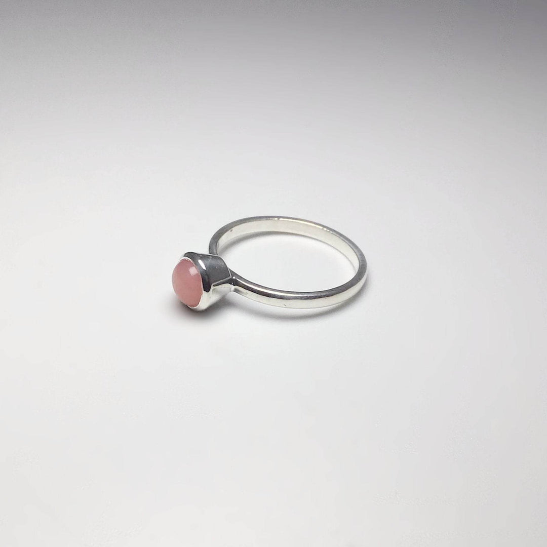 Pink Peruvian Opal Ring-Rocks and Gems Canada