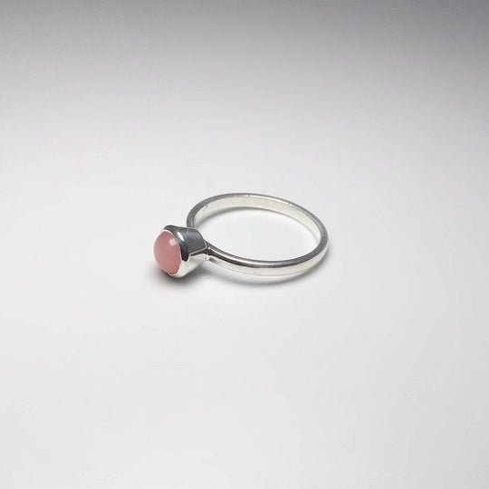 Pink Peruvian Opal Ring-Rocks and Gems Canada