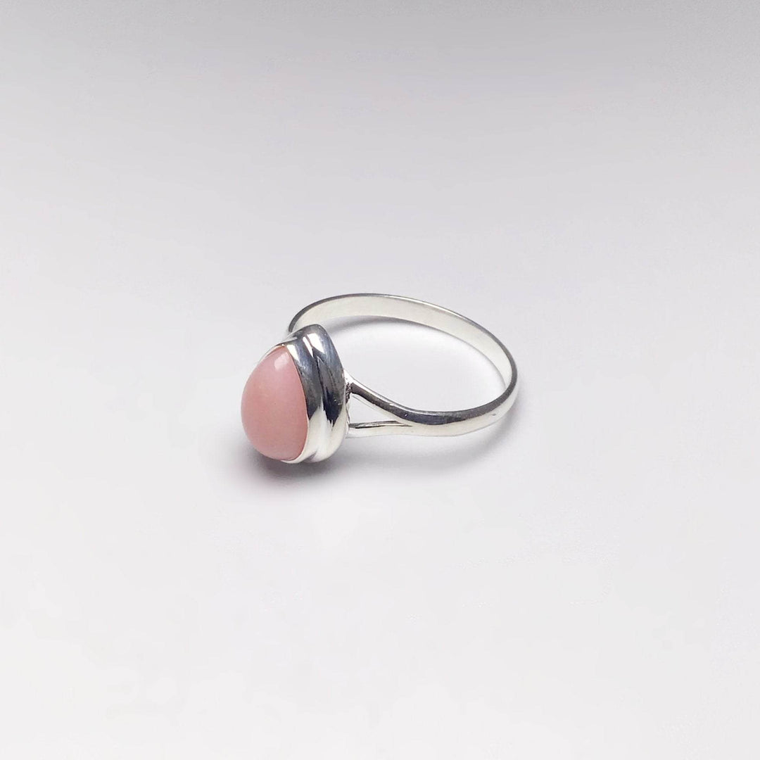 Pink Peruvian Opal Ring-Rocks and Gems Canada
