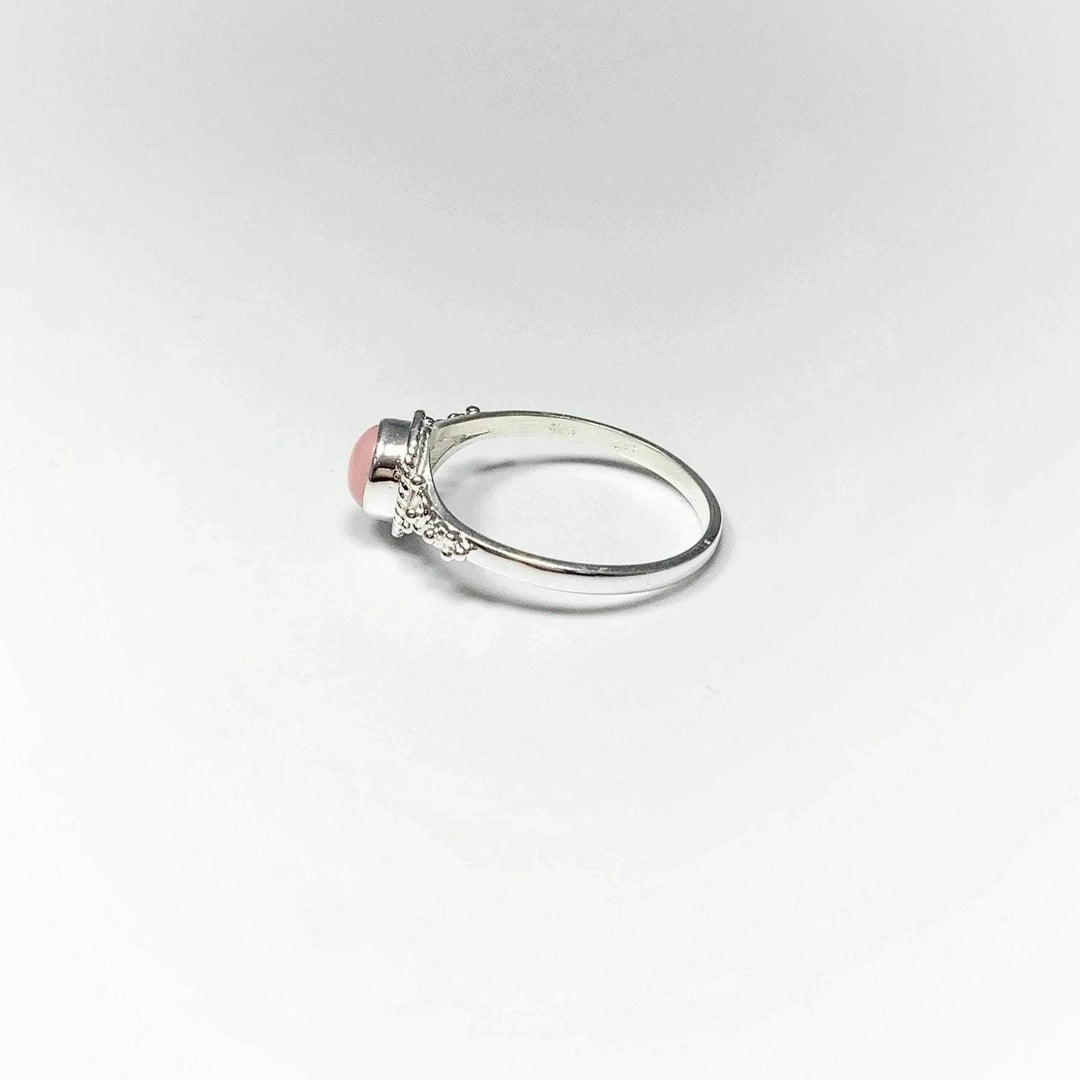Pink Peruvian Opal Ring-Rocks and Gems Canada