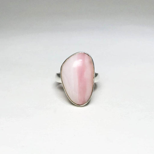 Pink Peruvian Opal Ring-Rocks and Gems Canada