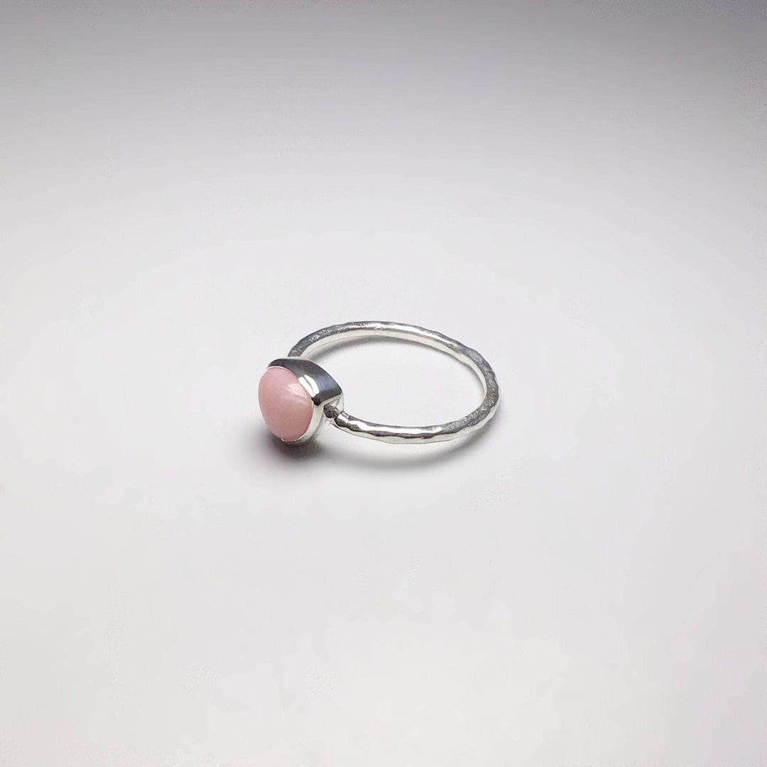 Pink Peruvian Opal Ring-Rocks and Gems Canada