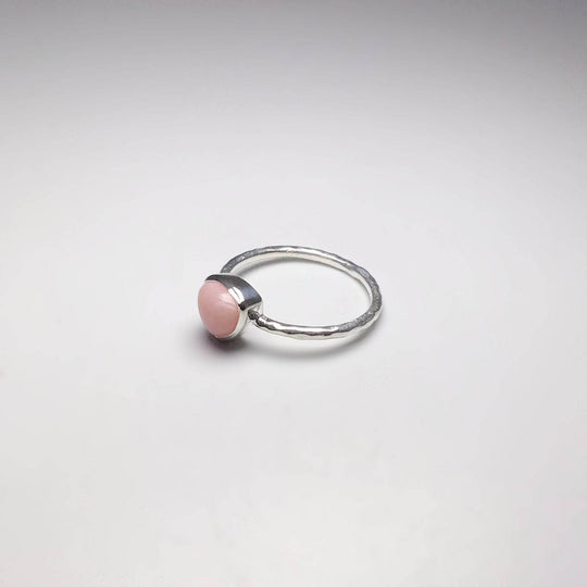 Pink Peruvian Opal Ring-Rocks and Gems Canada