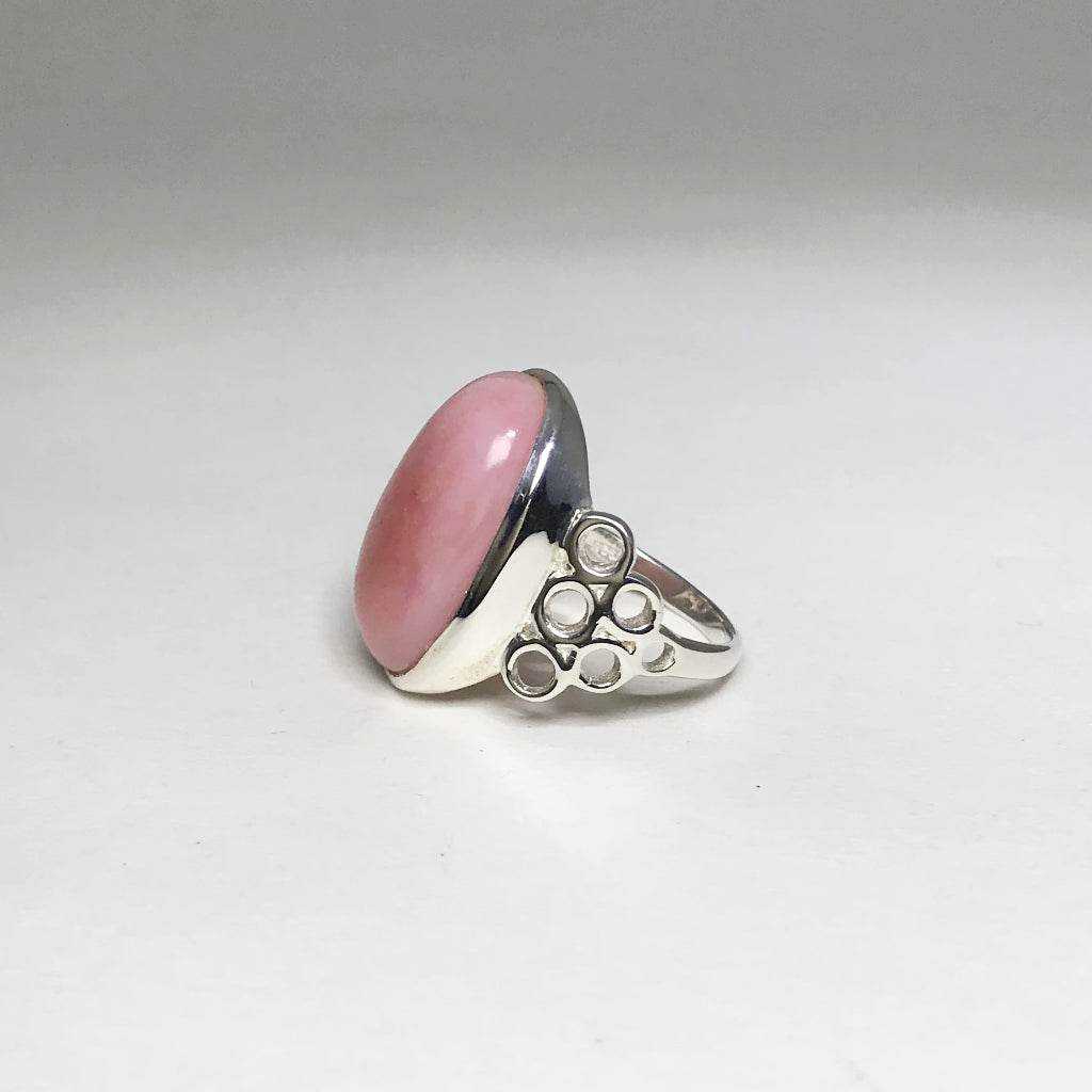 Pink Peruvian Opal Ring-Rocks and Gems Canada