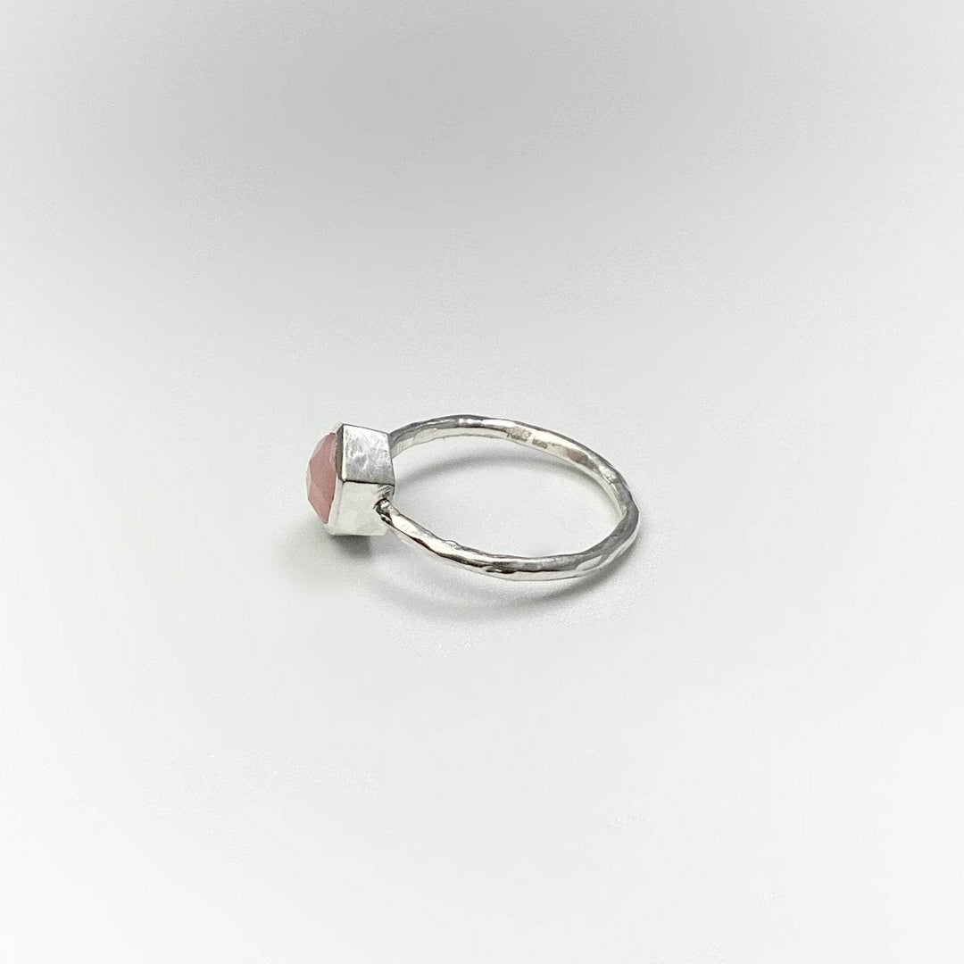 Pink Peruvian Opal Ring-Rocks and Gems Canada