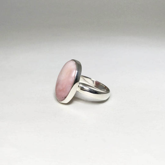 Pink Peruvian Opal Ring-Rocks and Gems Canada