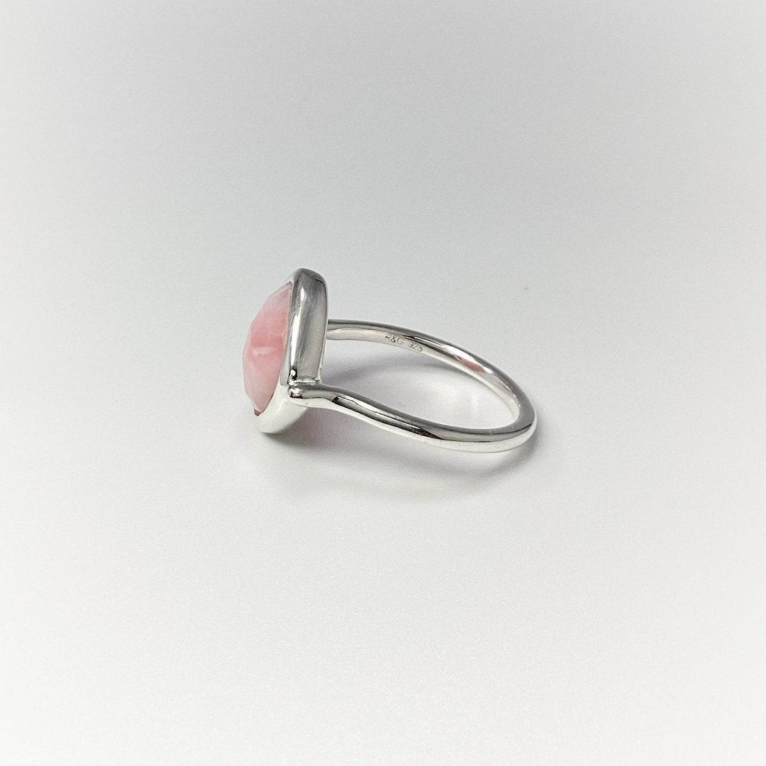 Pink Peruvian Opal Ring-Rocks and Gems Canada