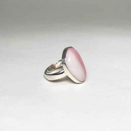 Pink Peruvian Opal Ring-Rocks and Gems Canada
