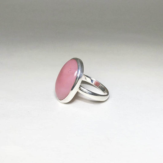 Pink Peruvian Opal Ring-Rocks and Gems Canada