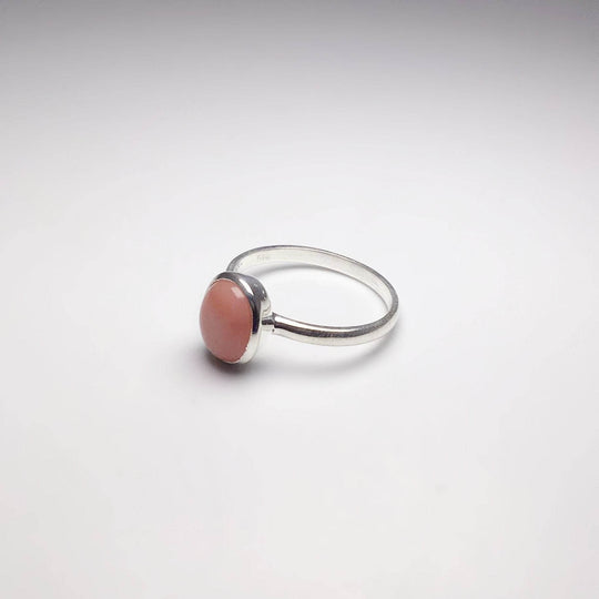 Pink Peruvian Opal Ring-Rocks and Gems Canada