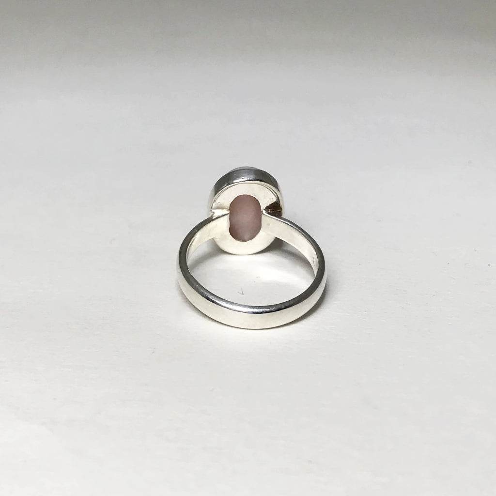 Pink Peruvian Opal Ring-Rocks and Gems Canada
