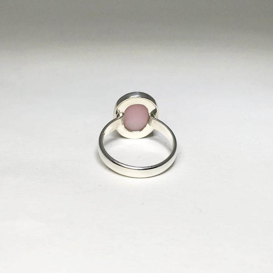 Pink Peruvian Opal Ring-Rocks and Gems Canada