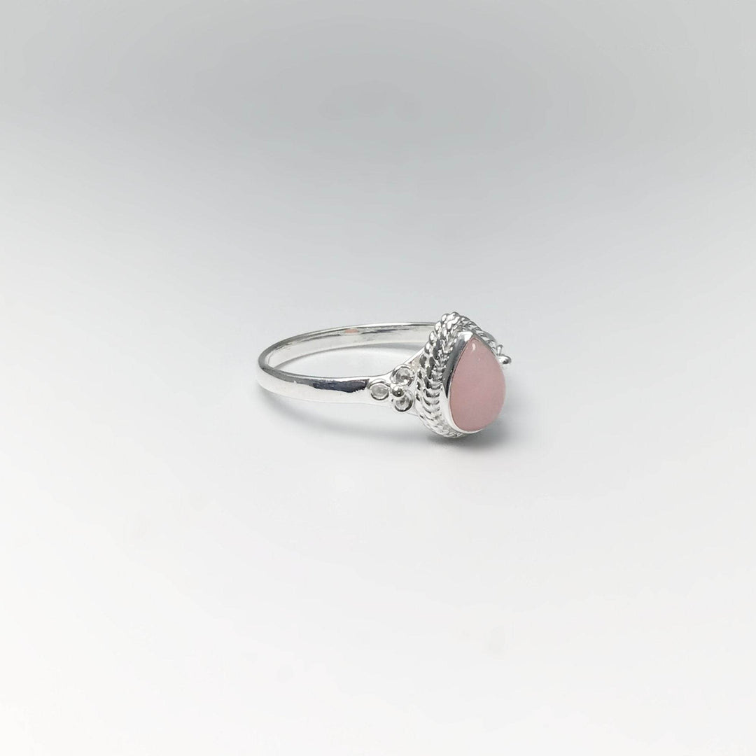Pink Peruvian Opal Ring-Rocks and Gems Canada