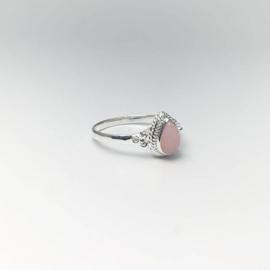 Pink Peruvian Opal Ring-Rocks and Gems Canada