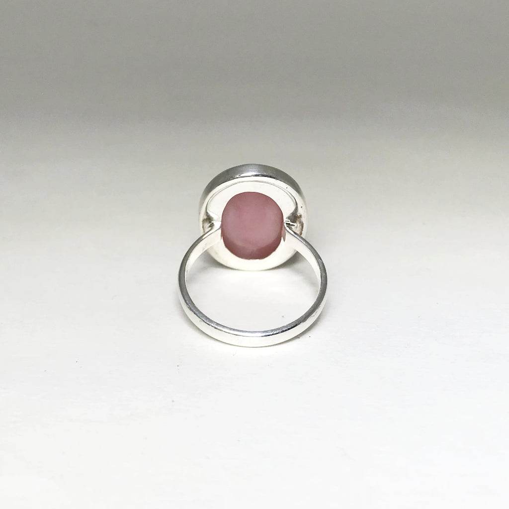 Pink Peruvian Opal Ring-Rocks and Gems Canada