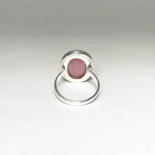 Pink Peruvian Opal Ring-Rocks and Gems Canada